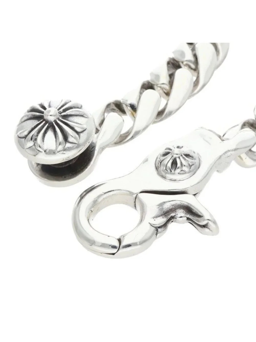 Chrome Hearts Clsc Chn Lnk Classic Link Clip Silver Bracelet
